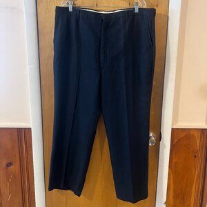 Vintage Le Chat Men's Black Business Dress Pants Trousers Slacks 40 x 28